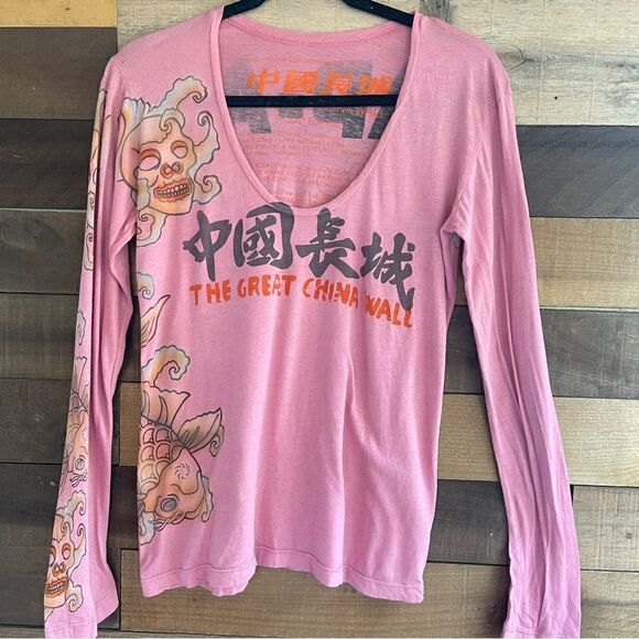 The Great China Wall JAP-AM Koi Fish Long Sleeve T - Picture 1 of 8